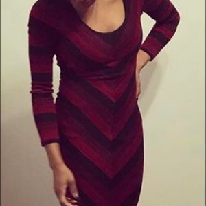 Red and black maxi dress